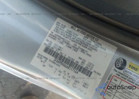 2010 Ford Fusion Se z USA, uszkodzony, nr VIN 3FAHP0HA6AR117164